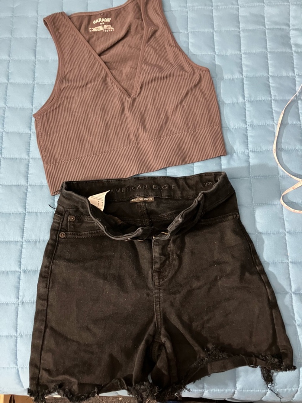 American Eagle Outfitters Black Denim Cutoff Jean Shorts